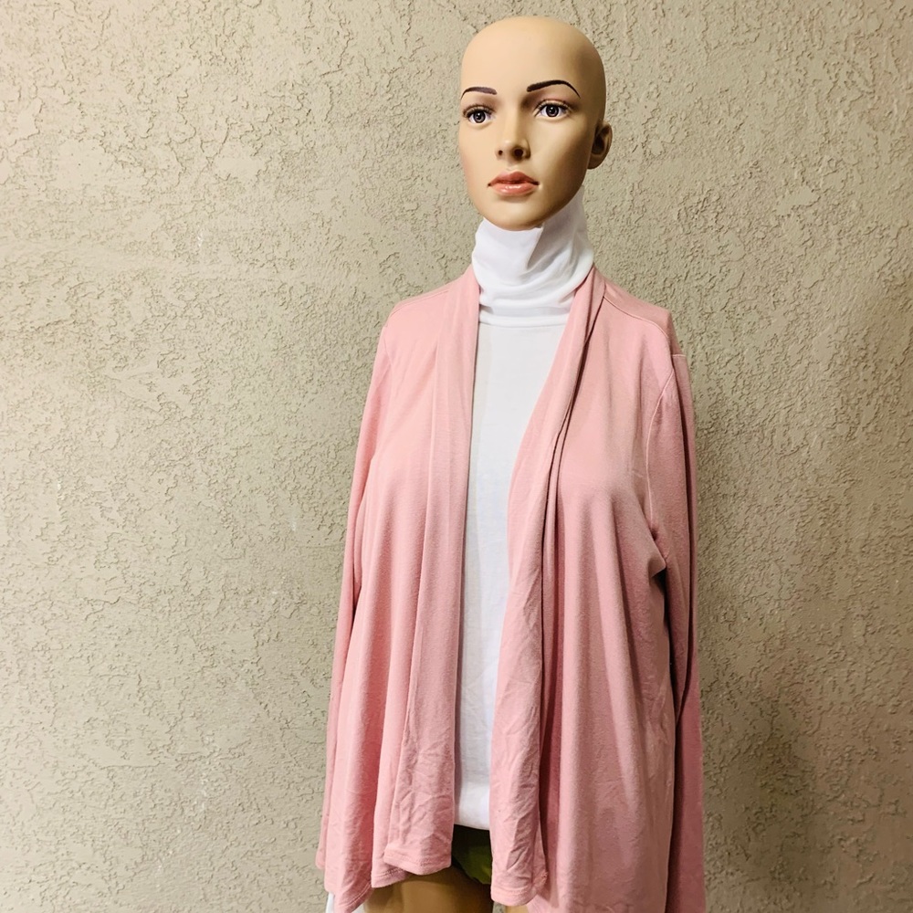 NWT Gibson Look Open Light Mauve Cardigan Size L - Picture 6 of 8